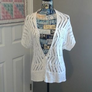 Short sleeve, lightweight button cardigan